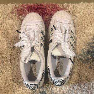 Adidas Womens White and Black Sneakers